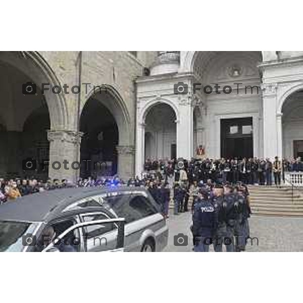 Tiziano Manzoni/LaPresse 5--04- 2024 Bergamo, Italia CronacaBergamo Duomo in Città Alta i funerali del dirigente Frfancesco Accetta