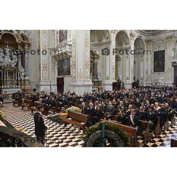 Tiziano Manzoni/LaPresse 5--04- 2024 Bergamo, Italia CronacaBergamo Duomo in Città Alta i funerali del dirigente Frfancesco Accetta