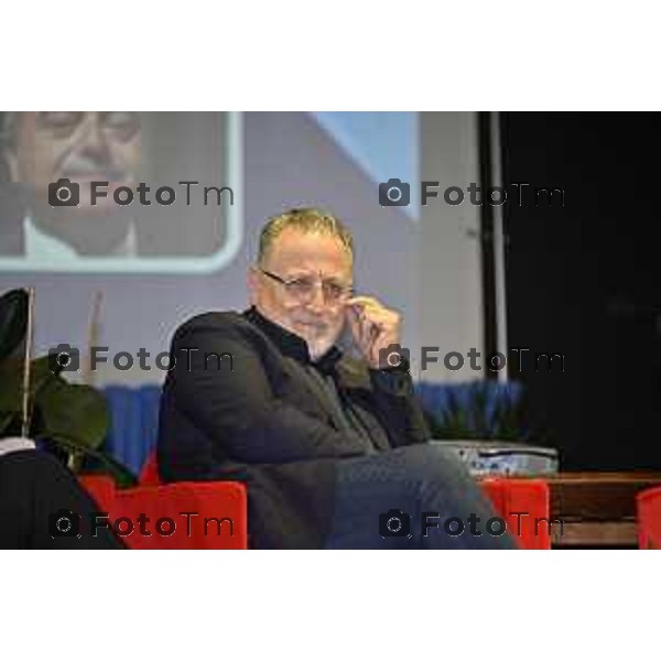 Tiziano Manzoni/LaPresse 18--04- 2024 Bergamo, Italia Cronaca Sanpellegrino Terme Bergamo cittadinanza onoraria a Nicola Gratteri magistrato antimafia. Fausto Galizzi.