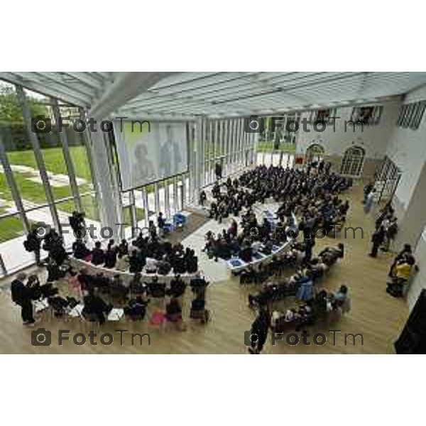 Tiziano Manzoni/LaPresse 18-04- 2024 Bergamo, Italia Cronaca inaugurazione nuova sede Fondazione Dalmine Bergamo 2024