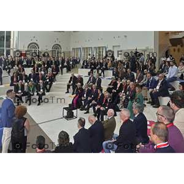 Tiziano Manzoni/LaPresse 18-04- 2024 Bergamo, Italia Cronaca inaugurazione nuova sede Fondazione Dalmine Bergamo 2024