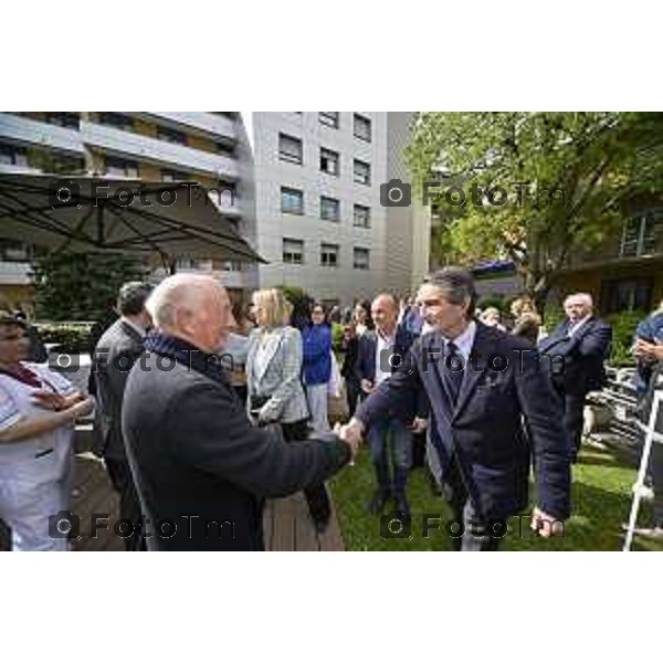 Tiziano Manzoni/LaPresse 20-04- 2024 Bergamo, Italia CronacaBergamo Clinica San Francesco inaugurato nuvi spazi oncologia con Fontana Facchinetti Antonello Zangrandi, direttore generale della Clinica San Francesco