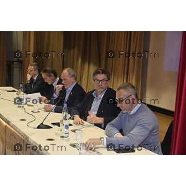 Tiziano Manzoni/LaPresse 20-04- 2024 Bergamo, Italia Cronaca Bergamo Ministro Giorgetti e convegno Lega