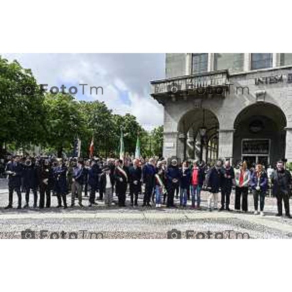 Tiziano Manzoni/LaPresse 2 5--04- 2024 Bergamo, Italia Cronaca Bergamo 25 aprile 2024 festa della liberazione celebrazione e discorsi Bersani