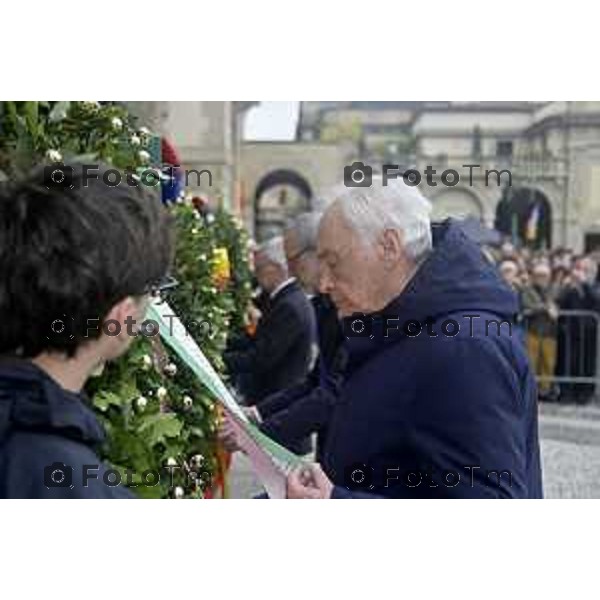 Tiziano Manzoni/LaPresse 2 5--04- 2024 Bergamo, Italia Cronaca Bergamo 25 aprile 2024 festa della liberazione celebrazione e discorsi Bersani