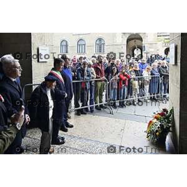 Tiziano Manzoni/LaPresse 2 5--04- 2024 Bergamo, Italia Cronaca Bergamo 25 aprile 2024 festa della liberazione celebrazione e discorsi Bersani