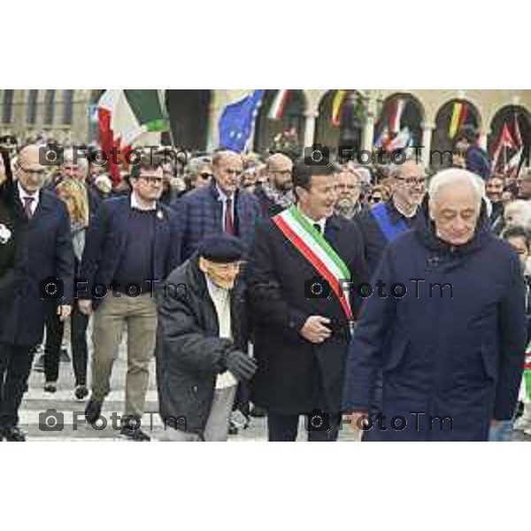 Tiziano Manzoni/LaPresse 2 5--04- 2024 Bergamo, Italia Cronaca Bergamo 25 aprile 2024 festa della liberazione celebrazione e discorsi Bersani