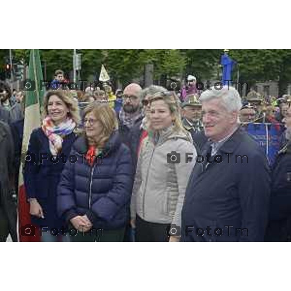 Tiziano Manzoni/LaPresse 2 5--04- 2024 Bergamo, Italia Cronaca Bergamo 25 aprile 2024 festa della liberazione celebrazione e discorsi Bersani