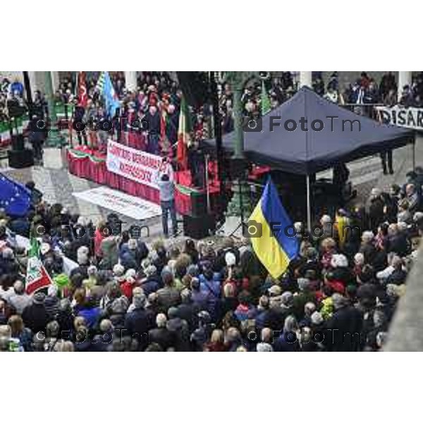 Tiziano Manzoni/LaPresse 2 5--04- 2024 Bergamo, Italia Cronaca Bergamo 25 aprile 2024 festa della liberazione celebrazione e discorsi Bersani