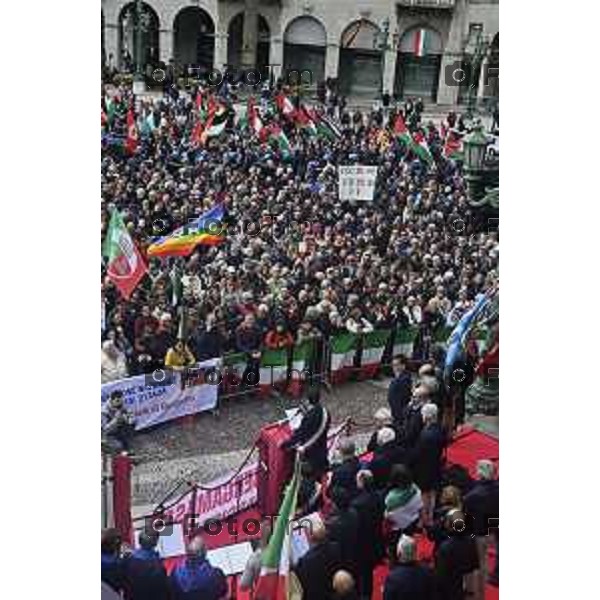 Tiziano Manzoni/LaPresse 2 5--04- 2024 Bergamo, Italia Cronaca Bergamo 25 aprile 2024 festa della liberazione celebrazione e discorsi Bersani