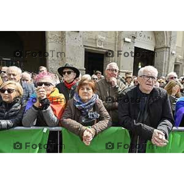 Tiziano Manzoni/LaPresse 2 5--04- 2024 Bergamo, Italia Cronaca Bergamo 25 aprile 2024 festa della liberazione celebrazione e discorsi Bersani