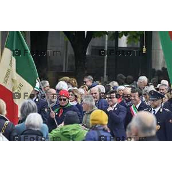 Tiziano Manzoni/LaPresse 2 5--04- 2024 Bergamo, Italia Cronaca Bergamo 25 aprile 2024 festa della liberazione celebrazione e discorsi Bersani