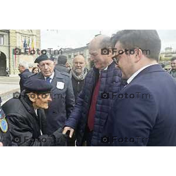 Tiziano Manzoni/LaPresse 2 5--04- 2024 Bergamo, Italia Cronaca Bergamo 25 aprile 2024 festa della liberazione celebrazione e discorsi Bersani