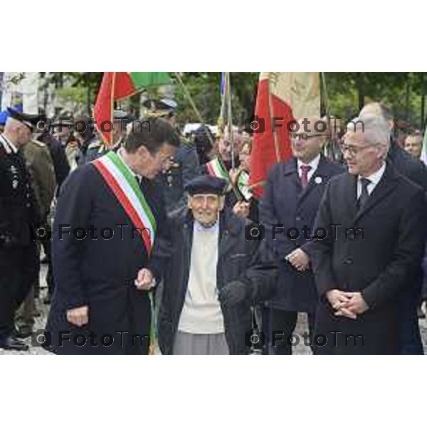 Tiziano Manzoni/LaPresse 2 5--04- 2024 Bergamo, Italia Cronaca Bergamo 25 aprile 2024 festa della liberazione celebrazione e discorsi Bersani