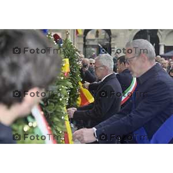 Tiziano Manzoni/LaPresse 2 5--04- 2024 Bergamo, Italia Cronaca Bergamo 25 aprile 2024 festa della liberazione celebrazione e discorsi Bersani