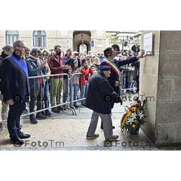 Tiziano Manzoni/LaPresse 2 5--04- 2024 Bergamo, Italia Cronaca Bergamo 25 aprile 2024 festa della liberazione celebrazione e discorsi Bersani