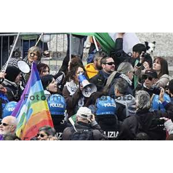 Tiziano Manzoni/LaPresse 2 5--04- 2024 Bergamo, Italia Cronaca Bergamo 25 aprile 2024 festa della liberazione celebrazione e discorsi Bersani