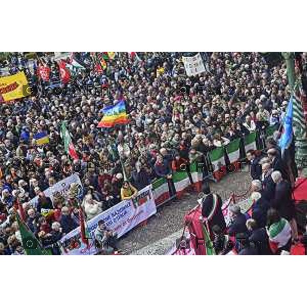 Tiziano Manzoni/LaPresse 2 5--04- 2024 Bergamo, Italia Cronaca Bergamo 25 aprile 2024 festa della liberazione celebrazione e discorsi Bersani