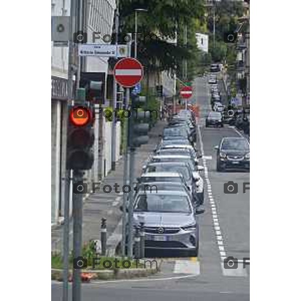 Tiziano Manzoni/LaPresse 265--04- 2024 Bergamo, Italia Cronaca Bergamo nuova viabilità e apertura del parcheggio di via Fara