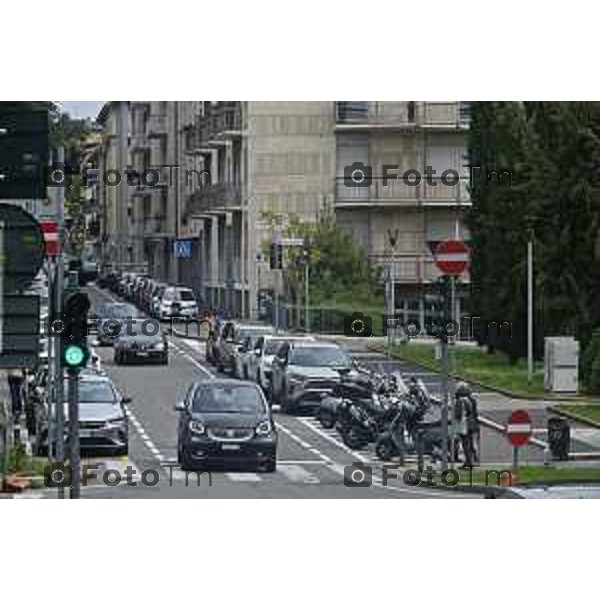 Tiziano Manzoni/LaPresse 265--04- 2024 Bergamo, Italia Cronaca Bergamo nuova viabilità e apertura del parcheggio di via Fara