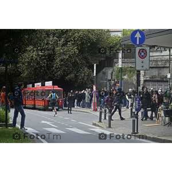 Tiziano Manzoni/LaPresse 265--04- 2024 Bergamo, Italia Cronaca Bergamo nuova viabilità e apertura del parcheggio di via Fara