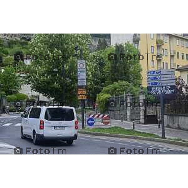 Tiziano Manzoni/LaPresse 3--05- 2024 Bergamo, Italia Cronaca Bergamo nuova viabilita varchi ztl città alta