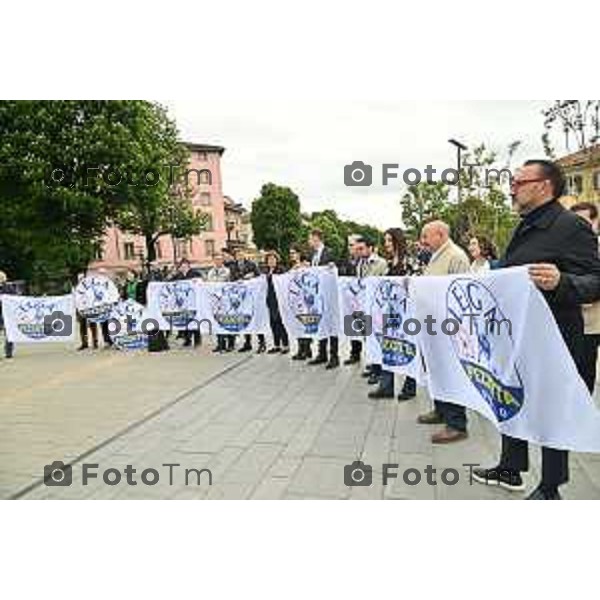 Tiziano Manzoni/LaPresse 03-05- 2024 Bergamo, Italia Cronaca Bergamo presentazione lista Lega amministrative Pezzotta sindaco 2024