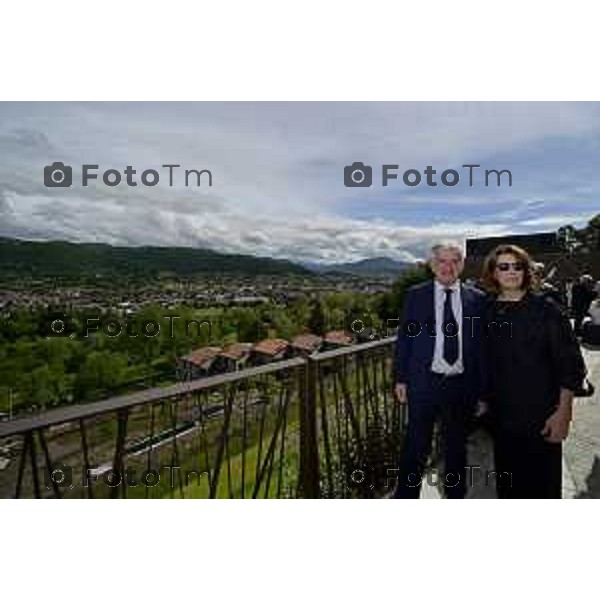 Tiziano Manzoni/LaPresse 4--05- 2024 Bergamo, Italia Cronaca Bergamo inaugurazione parking Fara con contestazione ultima generazione