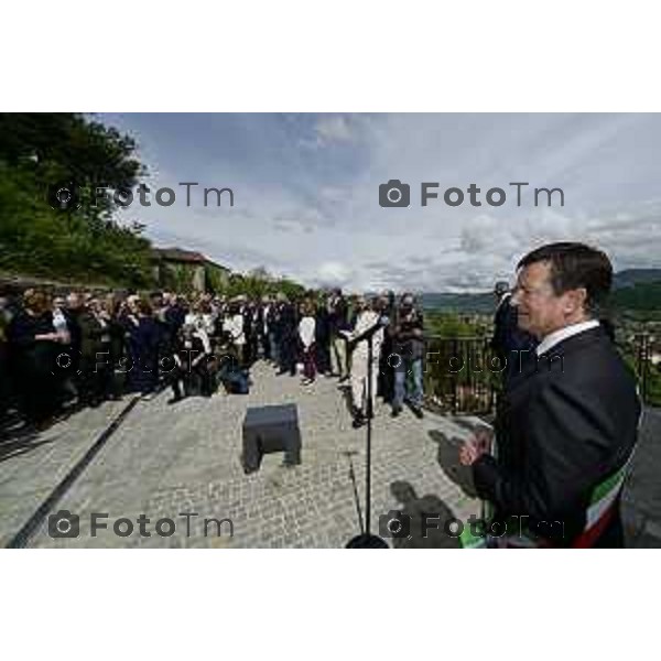 Tiziano Manzoni/LaPresse 4--05- 2024 Bergamo, Italia Cronaca Bergamo inaugurazione parking Fara con contestazione ultima generazione