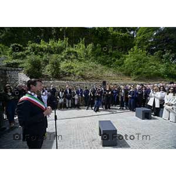 Tiziano Manzoni/LaPresse 4--05- 2024 Bergamo, Italia Cronaca Bergamo inaugurazione parking Fara con contestazione ultima generazione