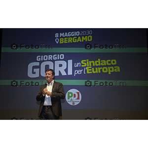 Tiziano Manzoni/LaPresse 85--05- 2024 Bergamo, Italia Cronaca Bergamo Giorgio Gori lancia la sua candidatura alle Europee