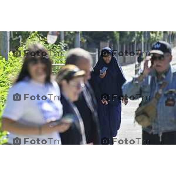 Tiziano Manzoni/LaPresse 18--05- 2024 Bergamo, Italia Cronaca Bergamo donne musulmane burca burka velate muslim donne coperte