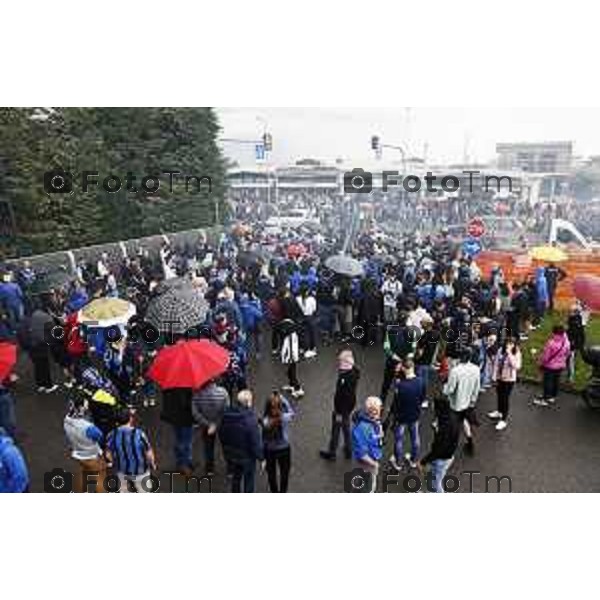 Tiziano Manzoni/LaPresse 23--05- 2024 Bergamo, Italia Cronaca Bergamo La squadra Atalanta arrivo a Bergamo accolta dai tifosi in aeroporto e a Zingonia