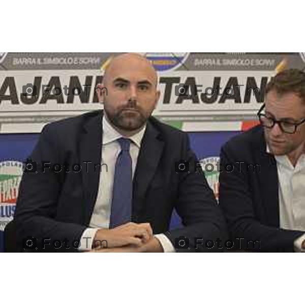 Tiziano Manzoni/LaPresse 23--05- 2024 Bergamo, Italia Cronaca Bergamo Sottosegretario alle infrastrutture e ai trasporti e deputato di Forza Italia, Tullio Ferrante sede di Forza Italia di Bergamo