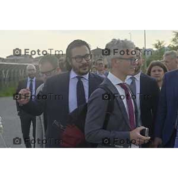 Tiziano Manzoni/LaPresse 28-05- 2024 Bergamo, Italia Cronaca Il ministro dell’Ambiente e della Sicurezza energetica, Gilberto Pichetto Fratin, Comunità Energetica di Torre Boldone Bergamo