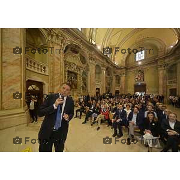 Tiziano Manzoni/LaPresse 30-05- 2024 Bergamo, Italia Cronaca Bergamo Matteo Renzi Auditoriumi San Sisto lista “Stati Uniti d’Europa” e la lista “Bergamo Europea” in corsa per le elezioni del comune di Bergamo, a sostegno della candidata sindaco Elena Carnevali. 2024