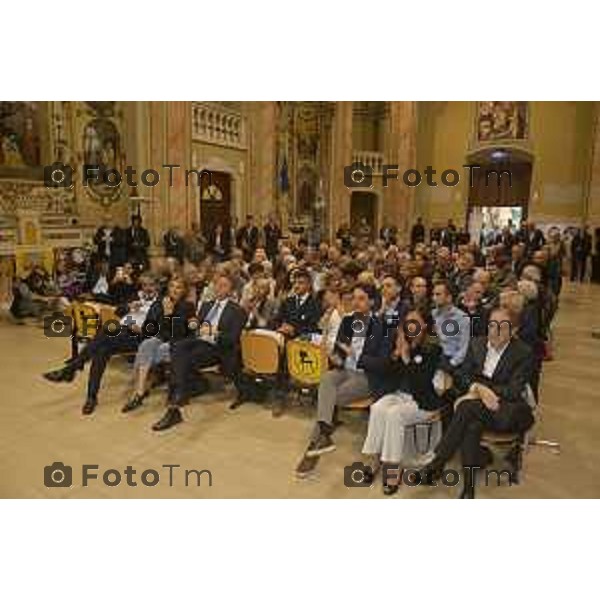 Tiziano Manzoni/LaPresse 30-05- 2024 Bergamo, Italia Cronaca Bergamo Matteo Renzi Auditoriumi San Sisto lista “Stati Uniti d’Europa” e la lista “Bergamo Europea” in corsa per le elezioni del comune di Bergamo, a sostegno della candidata sindaco Elena Carnevali. 2024