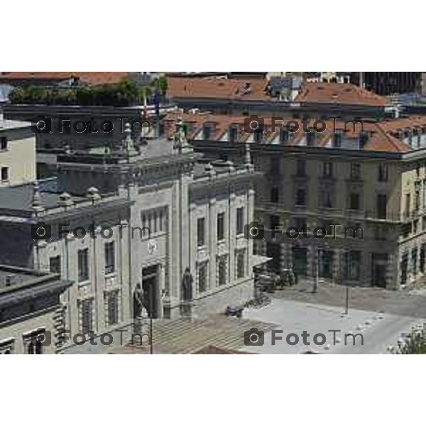 Tiziano Manzoni/LaPresse 1--06- 2024 Bergamo, Italia Cronaca Bergamo vista dall\'alto panoramiche Procura ex tribunale piazza dante