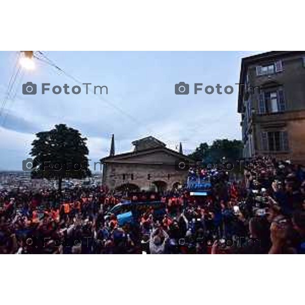 Tiziano Manzoni/LaPresse 31--05- 2024 Bergamo, Italia Cronaca Bergamo Celebrazione Atalanta per coppa UEFA con bus scoperto nelle vie della città