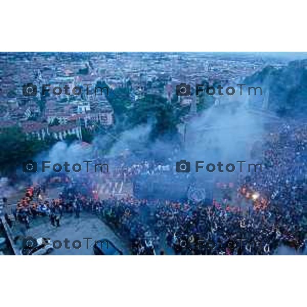 Tiziano Manzoni/LaPresse 31--05- 2024 Bergamo, Italia Cronaca Bergamo Celebrazione Atalanta per coppa UEFA con bus scoperto nelle vie della città