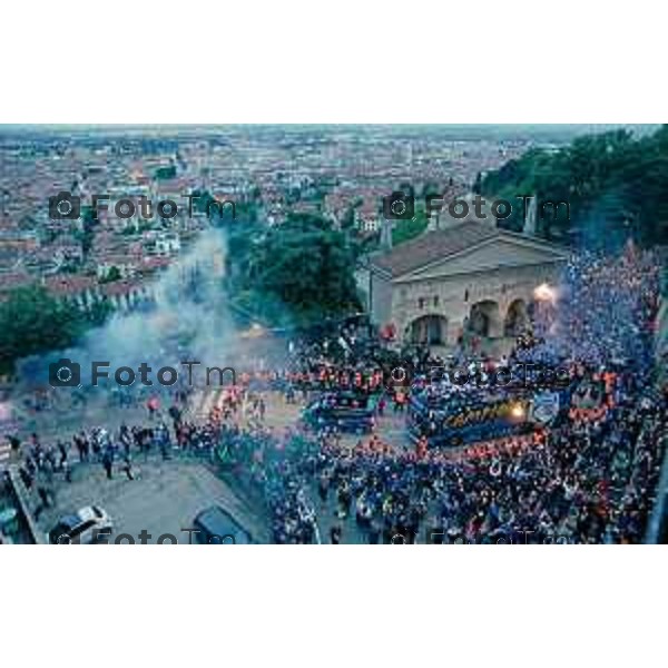 Tiziano Manzoni/LaPresse 31--05- 2024 Bergamo, Italia Cronaca Bergamo Celebrazione Atalanta per coppa UEFA con bus scoperto nelle vie della città