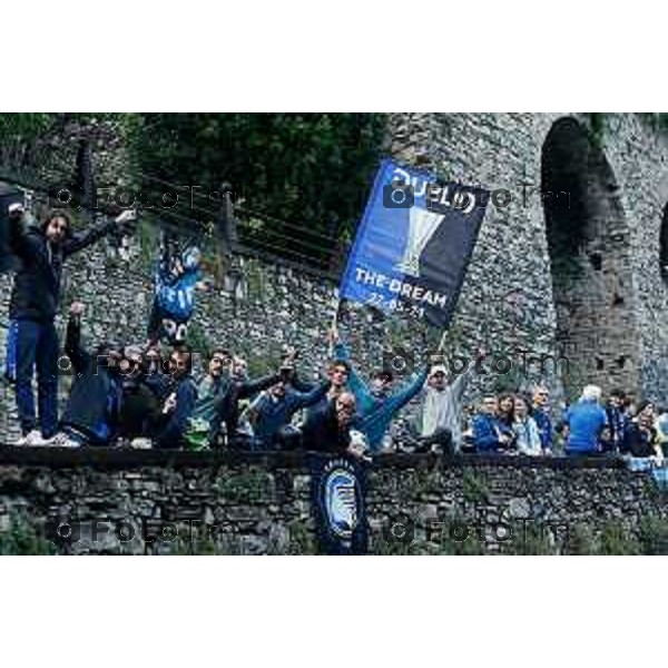 Tiziano Manzoni/LaPresse 31--05- 2024 Bergamo, Italia Cronaca Bergamo Celebrazione Atalanta per coppa UEFA con bus scoperto nelle vie della città