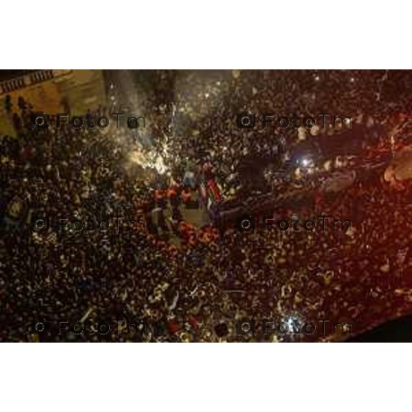 Tiziano Manzoni/LaPresse 31--05- 2024 Bergamo, Italia Cronaca Bergamo Celebrazione Atalanta per coppa UEFA con bus scoperto nelle vie della città