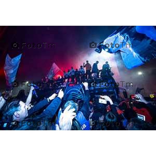 Tiziano Manzoni/LaPresse 31--05- 2024 Bergamo, Italia Cronaca Bergamo Celebrazione Atalanta per coppa UEFA con bus scoperto nelle vie della città