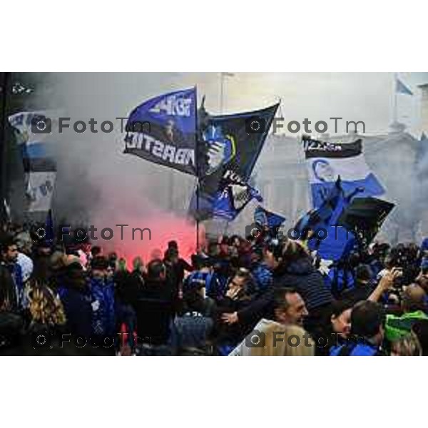 Tiziano Manzoni/LaPresse 31--05- 2024 Bergamo, Italia Cronaca Bergamo Celebrazione Atalanta per coppa UEFA con bus scoperto nelle vie della città