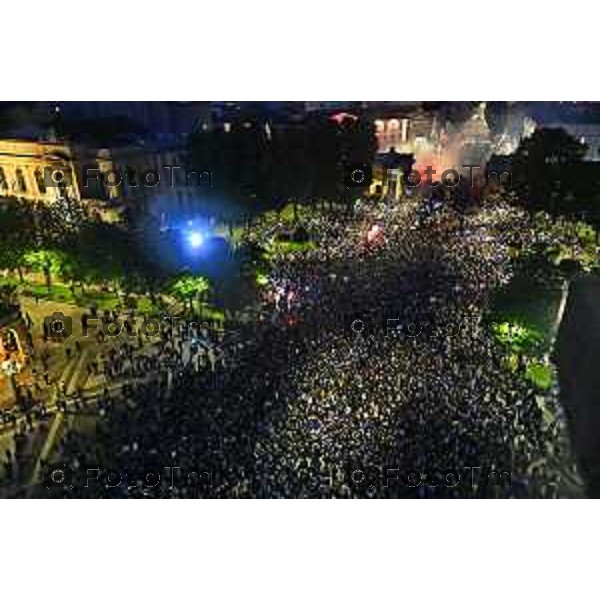 Tiziano Manzoni/LaPresse 31--05- 2024 Bergamo, Italia Cronaca Bergamo Celebrazione Atalanta per coppa UEFA con bus scoperto nelle vie della città