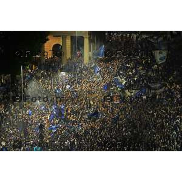 Tiziano Manzoni/LaPresse 31--05- 2024 Bergamo, Italia Cronaca Bergamo Celebrazione Atalanta per coppa UEFA con bus scoperto nelle vie della città