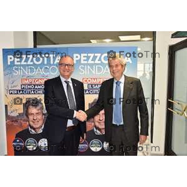 Tiziano Manzoni/LaPresse 03- 06- 2024 Bergamo, Italia Cronaca Bergamo il ministro Valditara al point Andrea Pezzotta sindaco 2024