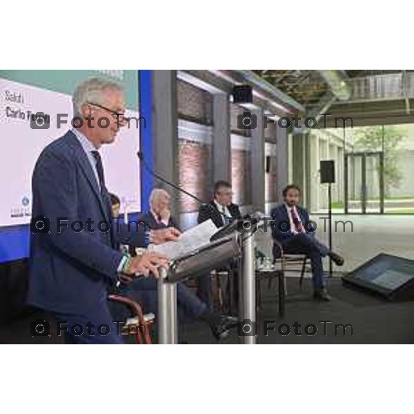 Tiziano Manzoni/LaPresse 4-06- 2024 Bergamo, Italia Cronaca Bergamo INDUSTRIA E FINANZA IN DIALOGO PER UNO SVILUPPO SOSTENIBILE incontro realizzato da Fondazione Corriere della Sera e Fondazione Cav. Lav. Carlo Pesenti