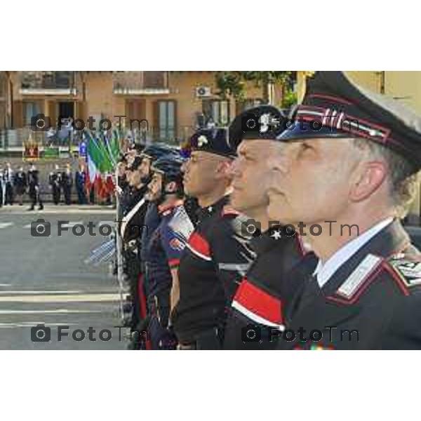 Tiziano Manzoni/LaPresse 5-06- 2024 Bergamo, Italia Cronaca Bergamo Festa dell\'arma dei carabinieri 210 anno di fondazione con Maria Cristina Rota Prefetto di Bergamo e colonnello Salvatore Sauco